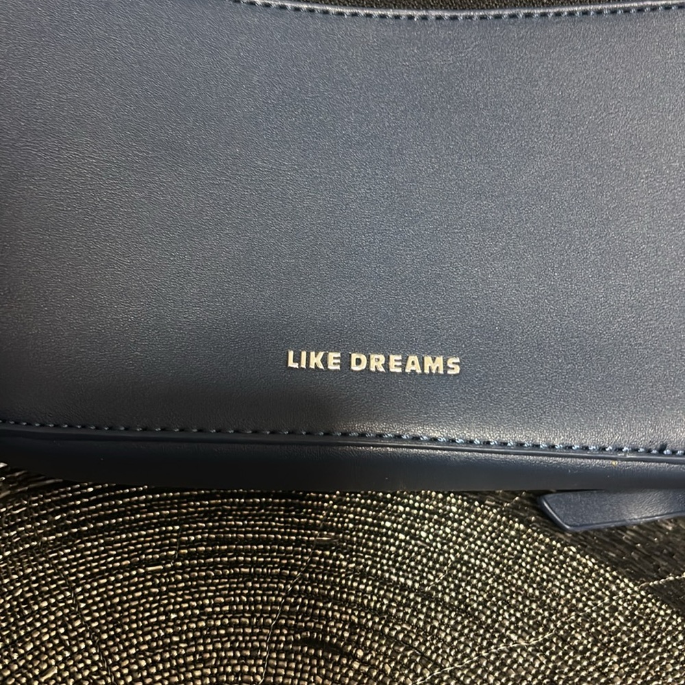 NWOT Like Dreams 2 Tone Blue Crossbody Bag - Picture 3 of 10